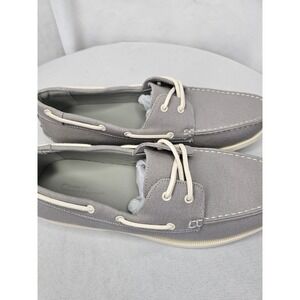 Club Room Men's Canvas Elliot Boat Shoes Size 9.5 M. Grey NWT